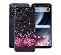 YQINHHME Funda para Cricket Icon Plus 2026 (6.90"), Ultrafina Anti-rasguños X Antichoque Negro Carcasa de Telefono Suave Silicona TPU Caso Case para Cricket Icon Plus 2026 - Corazón Rojo