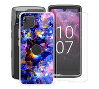 YQINHHME Funda para Crosscall Stellar-M6E (6.1 ") + Protector de Pantalla Cristal Templado, Funda de Silicona Suave Ultrafina Anti-rasguños TPU Carcasa para Crosscall Stellar-M6E - XT146