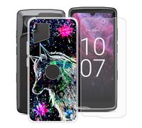 YQINHHME Funda para Crosscall Stellar-M6E (6.1 ") + Protector de Pantalla Cristal Templado, Funda de Silicona Suave Ultrafina Anti-rasguños TPU Carcasa para Crosscall Stellar-M6E - Bestia Graffiti