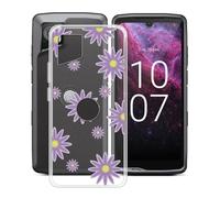 YQINHHME Funda para Crosscall Stellar-M6E (6.1 "), Ultrafina Antichoque y Antiarañazos Protector Case Cover Suave Premium Gel TPU Silicona Bumper Carcasa para Crosscall Stellar-M6E - Flor Purpura
