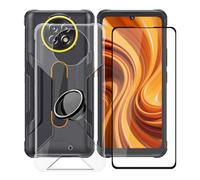 YQINHHME Funda para Cubot Kingkong Ace 5 (6.75 ") con 1 X Cristal Templado + 360° Rotación Anillo Soporte, Transparente Anti-Arañazo Suave Silicona TPU Case Carcasa para Cubot Kingkong Ace 5