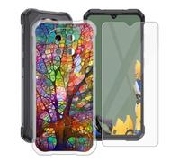 YQINHHME Funda para Cubot Kingkong ES5 (6.88 ") + Protector de Pantalla Cristal Templado, Funda de Silicona Suave Ultrafina Anti-rasguños TPU Carcasa Case para Cubot Kingkong ES5 - Árbol de Cristal
