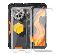 YQINHHME Funda para Cubot Kingkong Power 5 (6.88 ") + 2 X Cristal Templado Protector de Pantalla, Anti-Arañazos Carcasa Ultrafina Suave TPU Cover Case para Cubot Kingkong Power 5 - Transparente