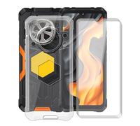 YQINHHME Funda para Cubot Kingkong Power 5 (6.88 ") + 3 X Cristal Templado Protector de Pantalla, Antichoque Anti-Arañazos Carcasa Ultrafina Suave TPU Cover Case para Cubot Kingkong Power 5 - Clear