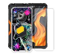 YQINHHME Funda para Cubot Kingkong Power 5 (6.88 ") + Protector de Pantalla Cristal Templado, Funda de Silicona Suave Ultrafina Anti-rasguños Carcasa para Cubot Kingkong Power 5 - Bestia Graffiti
