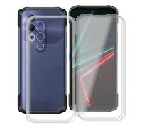 YQINHHME Funda para Doogee Blade 20 Turbo (6.60 ") + 4 X Cristal Templado Protector de Pantalla, Antichoque Anti-Arañazos Carcasa Ultrafina Suave TPU Cover Case para Doogee Blade 20 Turbo - Clear