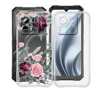 YQINHHME Funda para Doogee Blade GT Pro (6.72 "), 2 Pack Ultrafina Anti-Arañazos TPU Back Case Antichoque Suave Silicona Bumper Carcasa para Doogee Blade GT Pro - Clear + Rosa roja