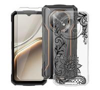 YQINHHME Funda para Doogee Fire 7 (6.60 ") + Protector de Pantalla Cristal Templado, Funda de Silicona Suave Ultrafina Anti-rasguños TPU Carcasa Case para Doogee Fire 7 - WM108
