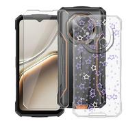 YQINHHME Funda para Doogee Fire 7 (6.60 ") + Protector de Pantalla Cristal Templado, Funda de Silicona Suave Ultrafina Anti-rasguños TPU Carcasa Case para Doogee Fire 7 - XT35