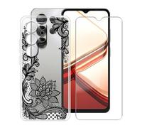 YQINHHME Funda para doogee Note 56x Pro (6.56 ") + Protector de Pantalla Cristal Templado, Funda de Silicona Suave Ultrafina Anti-rasguños TPU Carcasa Case para doogee Note 56x Pro - WM108
