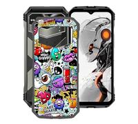 YQINHHME Funda para Doogee V MAX Pro (6.58"), Ultrafina Anti-rasguños X Antichoque Negro Carcasa de Telefono Suave Silicona TPU Caso Case para Doogee V MAX Pro - Grafiti