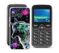 YQINHHME Funda para Doro 5860 (2.4 "), Ultrafina Antichoque y Antiarañazos Protector Case Cover Suave Premium Gel TPU Silicona Bumper Carcasa para Doro 5860 - Bestia Graffiti