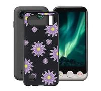 YQINHHME Funda para Doro Aurora A10 (4.50"), Ultrafina Anti-rasguños X Antichoque Negro Carcasa de Telefono Suave Silicona TPU Caso Case para Doro Aurora A10 - Flor Morada