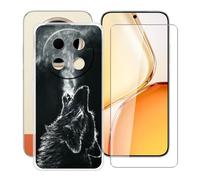 YQINHHME Funda para Honor X80 Pro MAX (6.80 ") + Protector de Pantalla Cristal Templado, Funda de Silicona Suave Ultrafina Anti-rasguños TPU Carcasa Case para Honor X80 Pro MAX - Mirar hacia Arriba