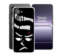 YQINHHME Funda para OnePlus Nord CE5 (6.77 "), Ultrafina Antichoque y Antiarañazos Protector Case Cover Suave Premium Gel TPU Silicona Bumper Carcasa para OnePlus Nord CE5 - No me Toque