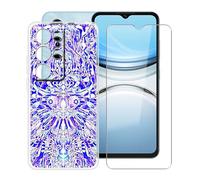 YQINHHME Funda para Oukitel C2 (6.52 ") + Protector de Pantalla Cristal Templado, Funda de Silicona Suave Ultrafina Anti-rasguños TPU Carcasa Case para Oukitel C2 - Imagen de Espejo
