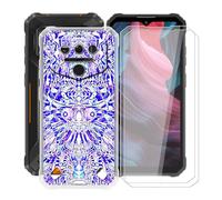 YQINHHME Funda para Oukitel WP23S (6.52 ") + 2 X Cristal Templado Protector de Pantalla, Antichoque Anti-Arañazos Carcasa Ultrafina Suave TPU Cover Case para Oukitel WP23S - Burbuja de Amor