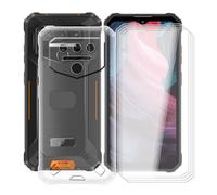 YQINHHME Funda para Oukitel WP23S (6.52 ") + 4 X Cristal Templado Protector de Pantalla, Antichoque Anti-Arañazos Carcasa Ultrafina Suave TPU Cover Case para Oukitel WP23S - Clear