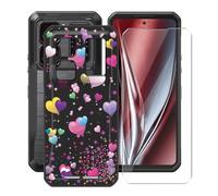 YQINHHME Funda para Oukitel WP300 5G (6.80 ") + Cristal Templado Película, Ultrafina Antichoque X Antiarañazos Negro Suave Silicona TPU Case Carcasa para Oukitel WP300 5G - Globo
