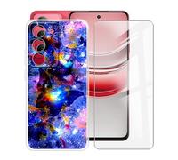 YQINHHME Funda para Realme 14x 5G (6.67 ") + Protector de Pantalla Cristal Templado, Funda de Silicona Suave Ultrafina Anti-rasguños TPU Carcasa Case para Realme 14x 5G - XT146