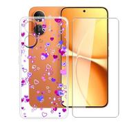 YQINHHME Funda para Redmi Turbo 5 MAX (6.83 ") + Protector de Pantalla Cristal Templado, Funda de Silicona Suave Ultrafina Anti-rasguños TPU Carcasa Case para Redmi Turbo 5 MAX - Burbuja de Amor