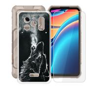 YQINHHME Funda para RugOne Xever 8 (6.50 ") + Protector de Pantalla Cristal Templado, Funda de Silicona Suave Ultrafina Anti-rasguños TPU Carcasa Case para RugOne Xever 8 - Mirar hacia Arriba