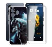 YQINHHME Funda para TCL NxtPaper 70 (6.90 ") + 2 X Cristal Templado Protector de Pantalla, Antichoque Anti-Arañazos Carcasa Ultrafina Suave TPU Cover Case para TCL NxtPaper 70 - Soledad