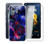 YQINHHME Funda para TCL NxtPaper 70 Pro (6.90 ") + 2 X Cristal Templado Protector de Pantalla, Antichoque Anti-Arañazos Carcasa Ultrafina Suave TPU Case para TCL NxtPaper 70 Pro - Rosa de Niebla