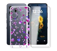 YQINHHME Funda para TCL NxtPaper 70 Pro (6.90 ") + 2 X Cristal Templado Protector de Pantalla, Antichoque Anti-Arañazos Carcasa Ultrafina Suave TPU Case para TCL NxtPaper 70 Pro - Burbuja de Amor