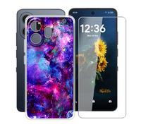 YQINHHME Funda para TCL NxtPaper 70 Pro (6.90 ") + Protector de Pantalla Cristal Templado, Funda de Silicona Suave Ultrafina Anti-rasguños TPU Carcasa Case para TCL NxtPaper 70 Pro - Espléndido