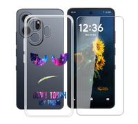 YQINHHME Funda para TCL NxtPaper 70 Pro (6.90 ") + Protector de Pantalla Cristal Templado, Funda de Silicona Suave Ultrafina Anti-rasguños TPU Carcasa Case para TCL NxtPaper 70 Pro - DUO4