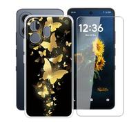 YQINHHME Funda para TCL NxtPaper 70 Pro (6.90 ") + Protector de Pantalla Cristal Templado, Funda de Silicona Suave Ultrafina Anti-rasguños TPU Carcasa Case para TCL NxtPaper 70 Pro - WMA30