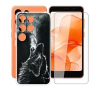 YQINHHME Funda para Ulefone Note 22 (5.50 ") + Protector de Pantalla Cristal Templado, Funda de Silicona Suave Ultrafina Anti-rasguños TPU Carcasa Case para Ulefone Note 22 - Mirar hacia Arriba