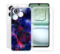 YQINHHME Funda para Umidigi G100x 5G (6.90 "), 2 Pack Ultrafina Anti-Arañazos TPU Back Case Antichoque Suave Silicona Bumper Carcasa para Umidigi G100x 5G - Clear + Rosa de Niebla