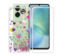 YQINHHME Funda para Umidigi G9x (6.75 "), 2 Pack Ultrafina Anti-Arañazos TPU Back Case Antichoque Suave Silicona Bumper Carcasa para Umidigi G9x - Clear + Globo Rosa