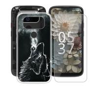 YQINHHME Funda para Unihertz Jelly 3 (5.05 ") + Protector de Pantalla Cristal Templado, Funda de Silicona Suave Ultrafina Anti-rasguños TPU Carcasa Case para Unihertz Jelly 3 - Mirar hacia Arriba