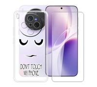 YQINHHME Funda para Vivo X300s (6.78 ") + Protector de Pantalla Cristal Templado, Funda de Silicona Suave Ultrafina Anti-rasguños TPU Carcasa Case para Vivo X300s - DUO6