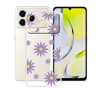YQINHHME Funda para ZTE Blade A76 4G (6.75 "), Ultrafina Antichoque y Antiarañazos Protector Case Cover Suave Premium Gel TPU Silicona Bumper Carcasa para ZTE Blade A76 4G - Flor Purpura