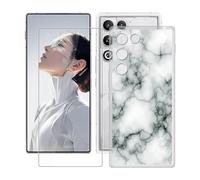 YQINHHME Funda para ZTE Nubia RedMagic 11 Air (6.85 ") + Protector de Pantalla Cristal Templado, Funda de TPU Suave Ultrafina Anti-rasguños Carcasa para ZTE Nubia RedMagic 11 Air - Mármol