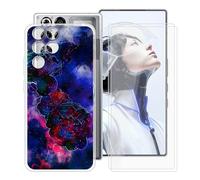 YQINHHME Funda para ZTE Nubia RedMagic 11 Pro (6.85 ") + 2 X Cristal Templado, Antichoque Anti-Arañazos Carcasa Ultrafina Suave TPU Cover Case para ZTE Nubia RedMagic 11 Pro - Rosa de Niebla