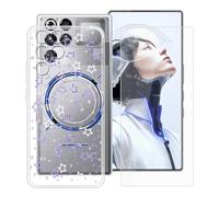 YQINHHME Funda para ZTE Nubia RedMagic 11 Pro (6.85 ") + Protector de Pantalla Cristal Templado, Funda de TPU Suave Ultrafina Anti-rasguños Carcasa para ZTE Nubia RedMagic 11 Pro - XT35