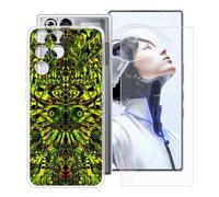 YQINHHME Funda para ZTE Nubia RedMagic 11 Pro (6.85 ") + Protector de Pantalla Cristal Templado, Funda de TPU Suave Ultrafina Anti-rasguños Carcasa para ZTE Nubia RedMagic 11 Pro - Duende Verde