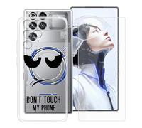 YQINHHME Funda para ZTE Nubia RedMagic 11 Pro (6.85 ") + Protector de Pantalla Cristal Templado, Funda de TPU Suave Ultrafina Anti-rasguños Carcasa para ZTE Nubia RedMagic 11 Pro - DUO5