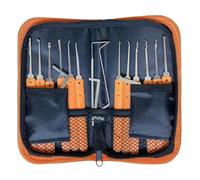 YQLEISHI Kit de selección de cerraduras, juego de ganzúas de cerradura de 17 piezas con manual y funda con cremallera para cerraduras, herramienta extractora para principiantes y entrenamiento de