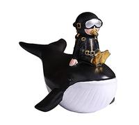 YQLKD Esculturas Decoración del Hogar Ballena Resina Buzo Estatuilla Estatua Decoración Escultura Moderna