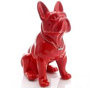 YQLKD Pequeña Escultura Objetos De Estatua De Perro Bulldog De Cerámica Adorno Decoración De Escultura Animal