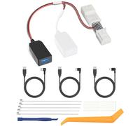 YQMAJIM Adaptador de Corriente DashCam (12P Tipo A) Compatible con Toyota, Honda, Subaru, Infiniti, USB Integrado a GPS, Radar, Espejo, cámara de salpicadero, Cable Adaptador de Cargador, instalación