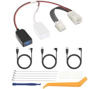 YQMAJIM Adaptador de corriente DashCam (12P TypeC) compatible con Toyota RAV4, Corolla, Camry, Tacoma, 4Runner, Highlander, Lexus Connect to Lane Assist, cable de carga integrado para cámara de