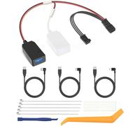 YQMAJIM Adaptador de corriente DashCam (3P TypeC) compatible con Jeep Grand Cherokee, Dodge, Chrysler, conectar al sensor Torainfall, cable adaptador de cargador integrado USB a GPS para cámara de