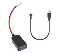 YQMAJIM Adaptador de corriente para cámara de salpicadero, conector de salida de repuesto, módulo especial USB, CC 12 V/24 V a 5 V, adaptador de carga de salida USB con un cable corto tipo C